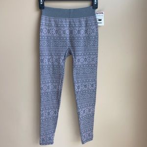 Gray and purple Stretchy leggings